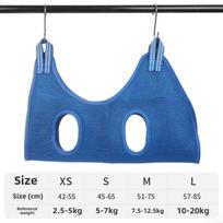 Cat Grooming Bag, Pet Bathing Bag for Cats and Kittens, Anti-Scratch Cat Shower Bag, Multifunctional Cat Restraint Bag for Washing and Grooming mėlyna