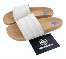adidas Adilette Premium Slides Cork Pack - Wonder White ID2016 EU 36.5 balta/mėlyna