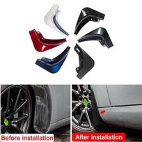 4 vnt. Automobilių purvo atvartai „Tesla“ 3 modelyje Y modelis Y purvo apsaugos apsaugos apsaugos sargybiniai Fenderio priekinis galinio rato purvas 3-Black