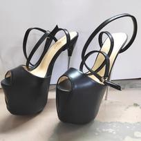 19CM Sexy Women Pole Dance Shoes Stripper High Heels Show Pumps Platform Wedding Shoes 35 juoda