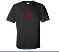 Assasin's Creed Ezio Clan Shirt Logo Men's Black Red Cotton T-Shirt S - 5XL S
