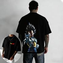 Dragon Ball Trendy Hot Items Anime Vegeta Printed Cotton Tshirt 2026 Harajuku Men and Women Summer New Large Loose Casual Top S
