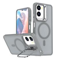 Matte Semi-transparent Lens Bracket Case For Moto G06 with Magnetic Ring Wireless Charger Protective Cover Motorola Moto G06