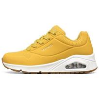 Skechers Uno Sintetinės odos Vitaminas C Drugelis Atsparūs dėvėjimui Kvėpuojantys Atšokantys Žemi Laisvalaikio Batai Moteriški laisvalaikio batai Geltoni 73690-YLW 38 yellow