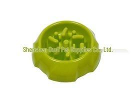Anti-Choking Slow Feeder Bowl: Non-Slip Pet Bowl for Cats and Dogs to Prevent Obesity žalia