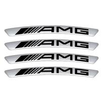 ZOND5 Automobilio stilius 4 vnt. Aliuminio ratlankio lipdukas Mercedes Benz W204 W205 W211 Amg W212 W213 W203 Smart 451 Fortwo W176 W124