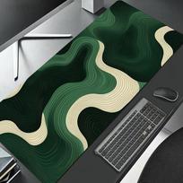 Green Wave Design Large Mouse Pad  NonSlip Rubber Desk Mat for Keyboard  Laptop  Durable NonSlip Desk Mat for Keyboard 800X300x2mm gray