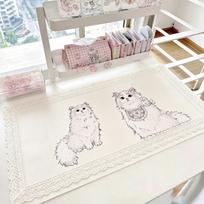 Puff Ragdoll Cat Rubber Desk Mat  Waterproof Pink Large Mouse Pad Cute Kawaii Office Desk Decor  Gift for Girls 400x800x2mm