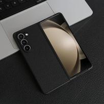 For Case For Samsung Galaxy Z Fold 5 fold4 fold3 Fundas  Litchi Genuine Leather Cases for galaxy Flod5 phone Cover Coque Shell Genuine Leather&Galaxy Z Fold7