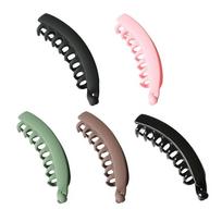 5Pcs Leopard Print Banana Hair Clip For Thick Thin Hair Strong Hold Plastic Clip Unqiue Design Slip Resistant Hair Accessories 11 cm