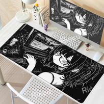 XXL Pixel Anime Mergaitės Pelės Kilimėlis Juoda Balta Pelės Kilimėlis Didelis Žaidimų Klaviatūros Kilimėlis Biuro PC Aksesuarai Stalo Kilimėlis PC Spintelės Kilimėliai Kilimas 400x800x2MM white