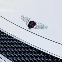 lcbk8 For Mitsubishi L200 Pajero RALLIART ASX Lancer Outlander Mirage Eclipse Car Metal Chromed Emblem Front Hood Badge Decoration