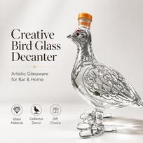 Įkvėptas „The Famous Grouse“ krištolinis ąsotis, fazano formos viskio butelis škotiško viskio kolekcionieriams A