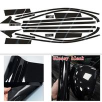 Skirta Mercedes Benz C klasės W205 2014-2022 Sedano Langams Chromo Pašalinimo Juodos Lipdukai ABC Stulpams Blizgūs Juodi Lipdukai Glossy Black