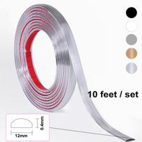 1 ritinėlis Lipnios ir nuimamos plytelių sienų apdailos juostelės 3m Plastikinė krašto apdailos juostelė Lanksti profiliuota juosta plytelių kraštui, grindims, sienos užpakalinei daliai, kampų dekoravimui (as the picture,3 meter)