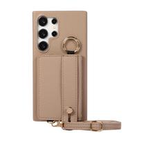 Wrist Strap Crossbody Leather Wallet Ring Holder Case For Samsung Galaxy S24 Ultra S23 S21 Plus A15 A35 A55 A54 Lanyard Cover For Galaxy S24 ruda