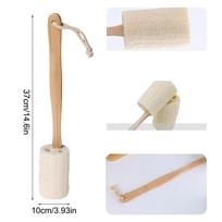 Loofah Back Scrubber With Handles Body Brush Shower Back Brush Natural Exfoliator Loofah With Long Wooden Handle For Elderly balta