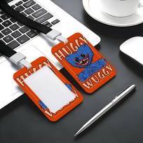 H-Huggy Wuggy Poppy Playtime ID Card Holder Neck Strap Pendant Door Badge Holder Lanyards Keychain Work Credential Case Gift