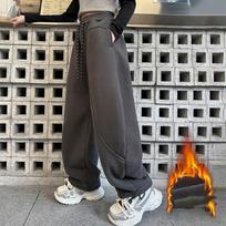 Mergaitei šiltos žieminės kelnės su fliso pamušalu - Laisvalaikio sportiniai bėgimo šortai vaikams 150 gray