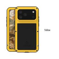Love Mei Metal & Silicone Full-Wrap Anti-Drop Case for iPhone 17 Pro Max iPhone 17 Pro geltona