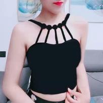 Trendy Rhinestone Butterfly Rose Tank Top for Women - Sexy Summer Style with Clavicle Straps and Beautiful Back Design. Large [115-165 lbs]