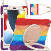 360° besisukantis dėklas vaikams, universalus IPad 10.2 2019 2020 2021 7-osios, 8-osios, 9-osios kartos, tvirtas stovas su peties dirželiu iPad 10.2 (7-8-9th)