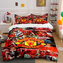 Manchester United logo collage. Bedding sets Duvet cover sets Duvet covers Pillowcases(1 * Duvet Cover 2 * Pillowcases without duvet insert) 135x200cm