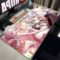 Gaming Mouse PadDesk Mat Antislip Rubber Base Stitched Edges Beach Themed Anime Girl Art Print Extended Office Gamer Mat 300x800x2mm