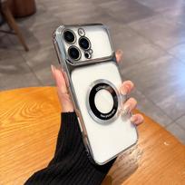 Transparent Plating Magnetic Case For For Iphone 11 12 13 14 15 16 17 Pro Max 14 15 Plus 17E 16E For  Wireless Charging Cover iPhone17 Pro Max