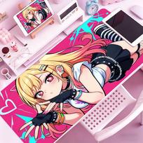 Mielas Anime Kitagawa Marin MMy DressUp Darling Pelės Padas Didelis Žaidimų Pelės Padas Su Siūtais Kraštais Storas Stalo Kilimėlis PC 300x800x2mm