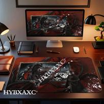 HYBXAXC Bloodborne Hunter Dark Desk Mat Gaming Mouse Pad NonSlip Large for Office Home PC Gamer Computer Keyboard Mat Desk Pad 400X800X2MM