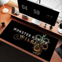MousePad Game Monster Hunter Wilds Mouse Pad Office Desk Pad Computer Gaming Accessories Stitch Edge Natural Rubber Keyboard Mat 800x400x2mm