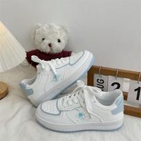 Dad shoes ins tide mesh summer breathable sub dad shoes reflective heightening platform shoes black and white 35 šviesiai mėlyna spalva