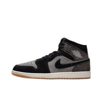 Air Jordan 1 Mid Black Denim unisex mid-top retro basketball shoes grey black comfortable versatile anti-slip durable HJ4363-001 42.5
