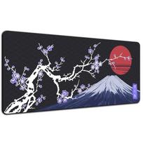 Japanese Sakura Gaming Mouse Pad Pink Sakura Mousepads Black White  Desk Mat Torii Art Mouse Mats Rugs for Laptop Gamer 40x80x0.2cm
