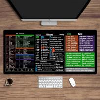 Shortcut Key Map Desk Mat Office Mouse Pad Windows and Excel Keyboard Large X Mousepad Antislip Computer Rug Game Pads 400x800x2mm
