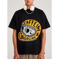 Kofeinas ir Benzinas T-shirt Juoda Kaukolės Grafinis Spaudinys Laisvalaikio Gatvės Apranga Vyriškas Viršutinis Drabužis Kasdieniam Dėvėjimui ir Miesto Stiliui S įvairiaspalvis