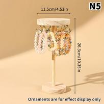 Necklace Holder Organizer Jewelry Tree Stand With 12/18 Metal Hooks Wooden Necklace Display Tower For Home Or Show Selling Use N5