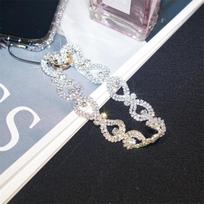 Luxury Rhinestone Ring Wrist Strap Mobile Phone Lanyard Hollowed Out Portable Chain Universal Phone Case Anti Loss Lanyard sidabras