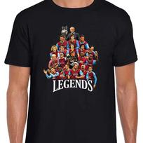 Aston Villa Club Legends Black Unisex Adult T-Shirt S-2XL Villa Fans Tee XL
