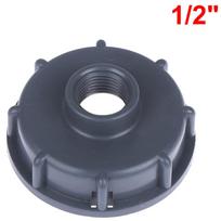 Patvarios Ibc bako jungiamosios detalės S60X6 šiurkščiavilnių sriegių dangtelis, 60 mm vidinis sriegis iki 1/2  , 3/4 , 1  adapterio jungtis