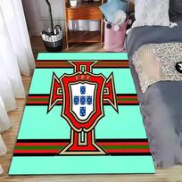 Portugal Flag-Inspired Carpet with FPF Emblem, Decorative Home Rug Suitable for use as an anti-slip for living room bedroom sofas 40x60cm( 15x23in )