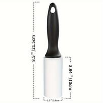 1 One Handle 40 Sheets Sticky Lint Roller Pet Hair Remover Clothes juoda