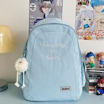 Wind Casual Lightweight School Bag Middle And High School Student Computer Backpack Large Capacity Commuter Backpack small size mėlyna