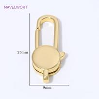 18K Gold Plated Lobster Clasp For Jewelry Making,Brass Connector Clasps Fastener,Locks For Bracelets,DIY Jewelry Accessories 1 piece