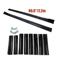 For Ford Accessories Fiesta Hatchback Car Side Skirt Extensions Rocker Panels Side Trim Spoiler Factory Outlet Gloss Black Gloss Black