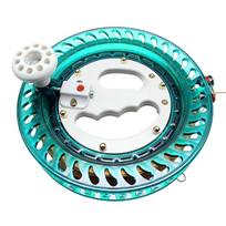 18/22 cm skersmens rankinė žvejybos ritė su lengvo slydimo mechanizmu ir ABS konstrukcija, kristalinis korpusas 22cm mėlyna