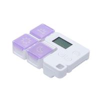 7 Day Smart Pill Storage Box Alarm Timer Weekly Pills Container Electronic Pill Organizer  Home violetinė