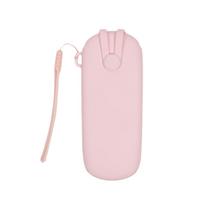 Ultralight Soft Silicone Glasses Case with Wrist Strap Travel Sunglasses Case Protective Dust Proof Glasses Case rožinė