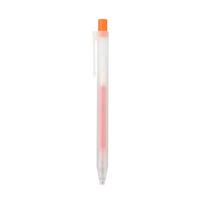 MUJI Gel Ink Ballpoint NBA45A8A Smooth-Writing Pen, Retractable, Orange, 0.5mm